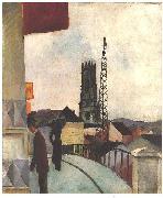 August Macke Catedral of Freiburg in the Switzerland USA oil painting artist